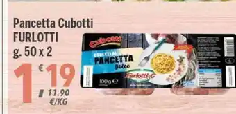 Supermercati Dok Furlotti Pancetta Cubotti 50 x 2g offerta