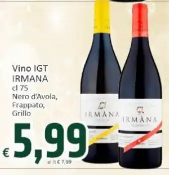 Paghi Poco Irmana Vino IGT Nero d'Avola,Frappato,Grillo 75 cl offerta