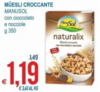 MD Discount Manusol Müesli Croccante 350 g offerta