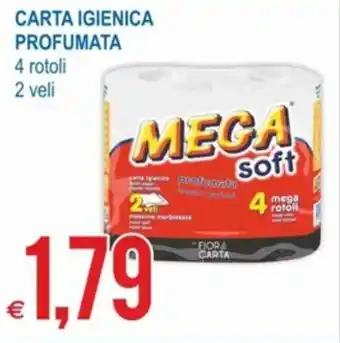 MD Discount Mega Soft Carta Igienica Profumata 4 rotoli 2 veli offerta