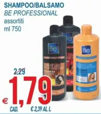MD Discount Be Professional Shampoo/Balsamo 750 ml offerta