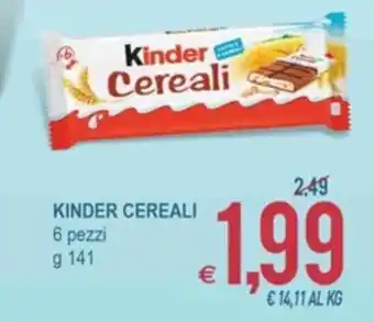 MD Discount Kinder Cereali 6 pezzi 141 g offerta