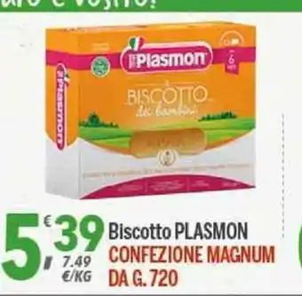 Supermercati Dok Biscotta Plasmon Confezione Magnum 720g offerta