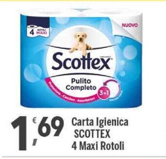Supermercati Dok Scottex Carta igienica 4 maxi Rotoli offerta
