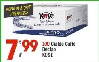 Supermercati Dok 1-- Cialde Caffè Deciso kosè offerta