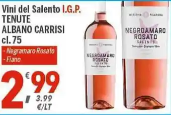 Vini del Salento I.G.P Tenute Albano Carrisi 75cl