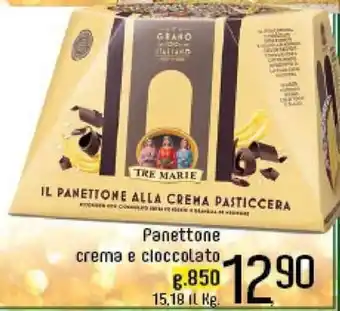 IperFamila Tre Marie Panettone crema e cioccolato 850 g. offerta