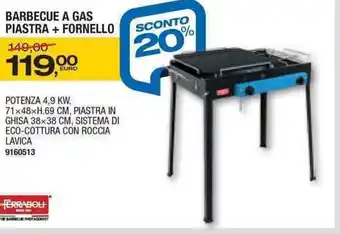 Bricofer Barbecue A Gas Piastra + Fornello offerta