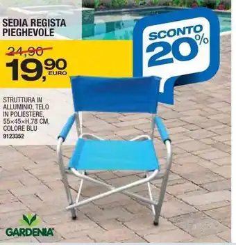 Bricofer Sedia Regista Pieghevole offerta