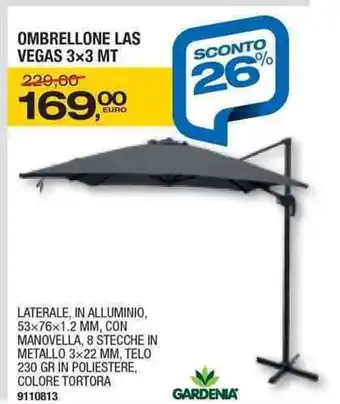Ombrellone Las vegas 3x3mt