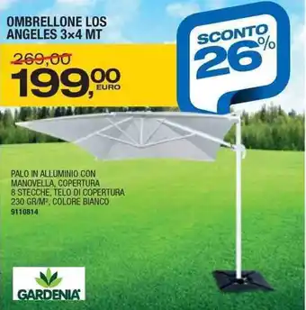Bricofer Ombrellone Los Angeles 3x4mt offerta