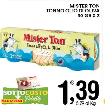 Gecop Mister Ton Tonno Olio di Oliva 80gr x offerta