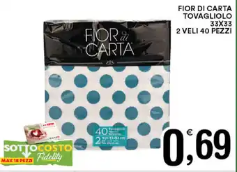 Gecop Fior di Carta Tovaglioli 33x33 2 Veli 40 pezzi offerta