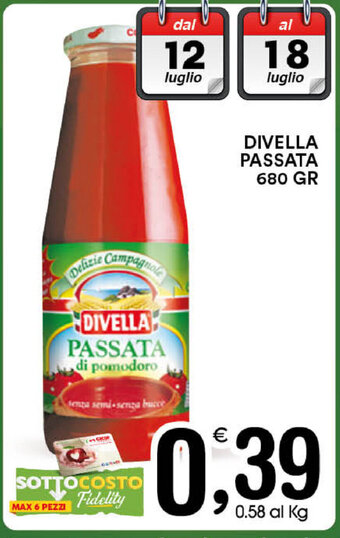 Gecop Divella Passata 680gr offerta