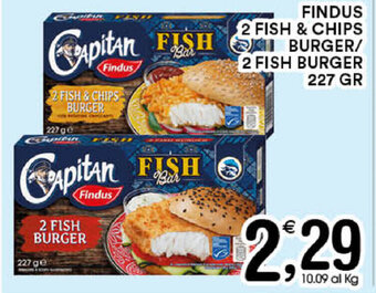 Gecop Findus 2 Fish & Chips Burger/2 Fish Burger 227gr offerta