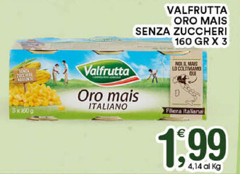 Valfrutta Oro Mais Senza Zuccheri 160gr x 3