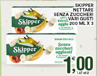 Skipper Nettare Senza Zuccheri Vari Gusti 200ml x 3