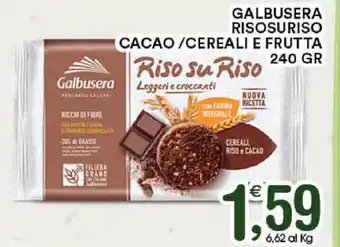 Galbusera Risosuriso Cacao/Cereali E Frutta 240gr