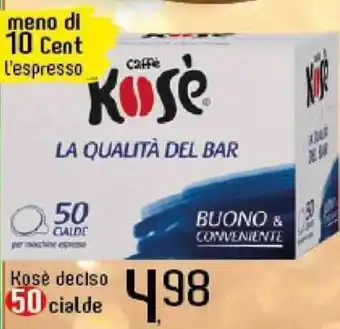 IperFamila Kosè Caffè 50 cialde offerta