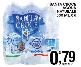 Gecop Santa Croce Acqua Naturale 500ml x 6 offerta