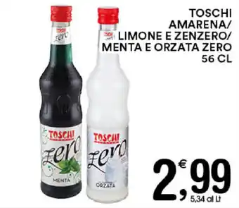Toschi Amarena/Limone E Zenzero/Menta E Orzata Zero 56cl