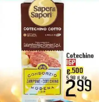 IperFamila Saper di Sapori Cotechino IGP 500 g. offerta