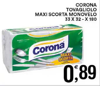 Gecop Corona Tovaglioli Maxi Scorta Monovelo 33 x 32 - x 180 offerta