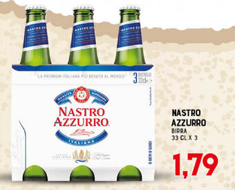 Gran Risparmio Nastro Azzurro Birra 33cl x 3 offerta