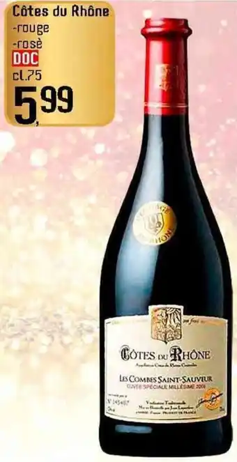 IperFamila Côtes du Rhône DOC 75 cl. offerta