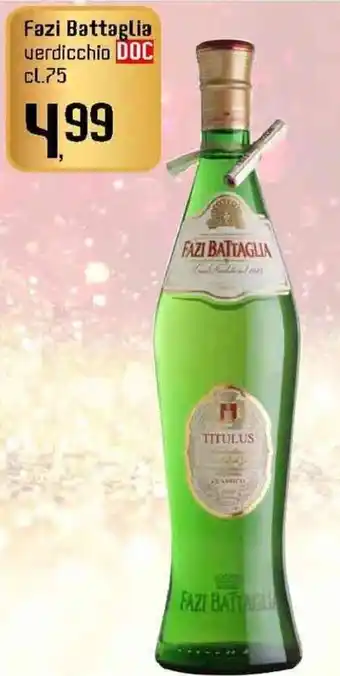 IperFamila Fazi Battaglia DOC 75 cl. offerta