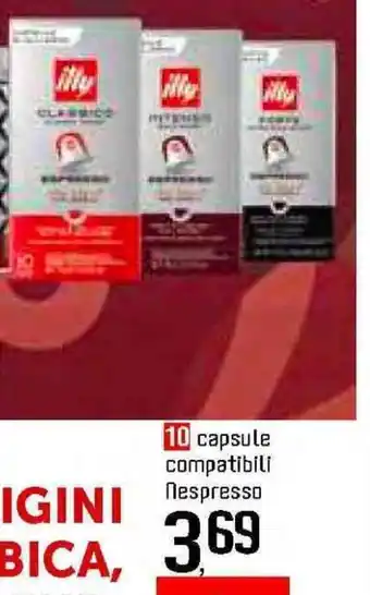 IperFamila illy 10 capsule compatibili Nespresso offerta