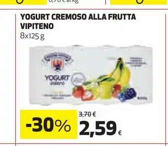 Ipercoop Yogurt cremoso alla frutta vipiteno offerta