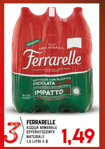 Gran Risparmio Ferrarelle Acqua Minerale Effervescente Naturale 1,5 litri x 6 offerta