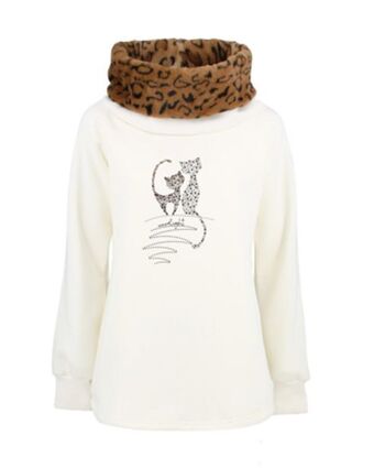 Globo Moda My jewels - donna felpa con zip e cappuccio gatti offerta