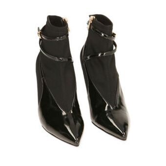 Primadonna Ankle boots neri in tessuto, tacco 8,5 cm offerta