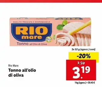 Lidl Tonno in olio d'oliva offerta