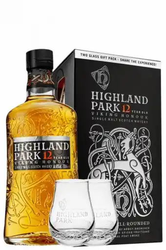 Bernabei Highland park aged 12 years single malt scotch whisky 70cl (confezione con 2 ... offerta