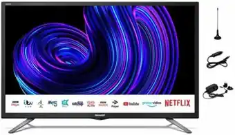 Amazon Sharp 1t-c24ee2kf2ubm smart tv led da 24”, adatta a camion, camper e barche, 12/24 v, freeview play, freeview hd, hd satel... offerta