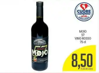 Supermercati Piccolo Moio 57 Vino Rosso 75 cl offerta