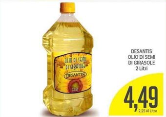 Supermercati Piccolo Desantis Olio di Semi di Girasole 2 Litri offerta