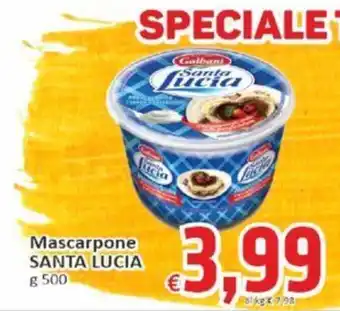 Paghi Poco Mascarpone Santa Lucia 500 g offerta