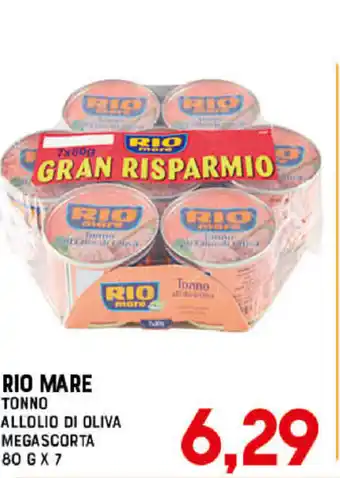 Gran Risparmio Rio Mare Tonno All'Olio di Oliva Megascorta 80g x 7 offerta