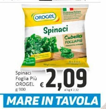 Paghi Poco Orogel Spinaci Foglia Più 900 g offerta
