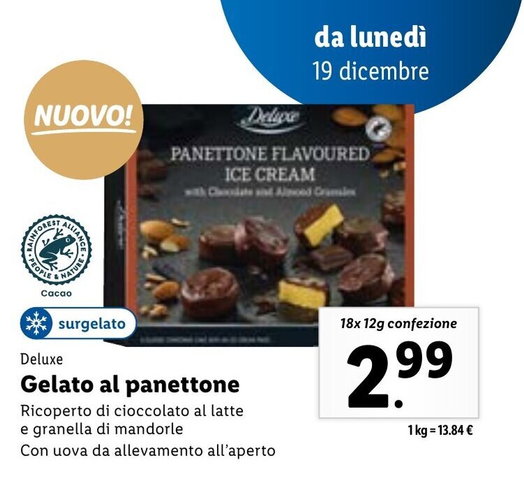 Deluxe Gelato al 18 x 12g offerta di Lidl