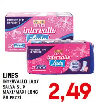 Lines Intervallo Lady Salva Slip Maxi/Maxi long 28 pezzi