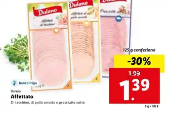 Lidl Dulano Affettato 125 g offerta