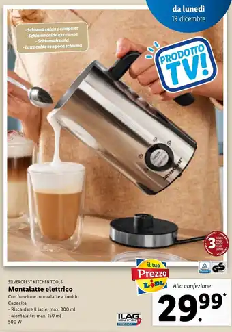 Lidl Silvercrest Kitchen Tools Montalatte elettrico 300 ml offerta