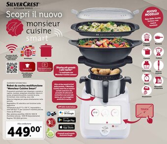 Lidl Silvercrest Kitchen Tools Robot da cucina multifunzione "Monsieur Cuisine Smart" offerta