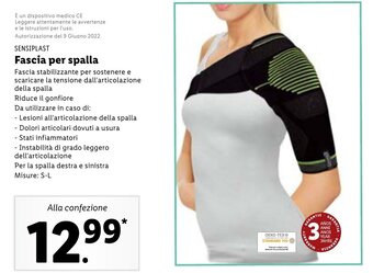 Lidl Sensiplast Fascia per spalla S-L offerta
