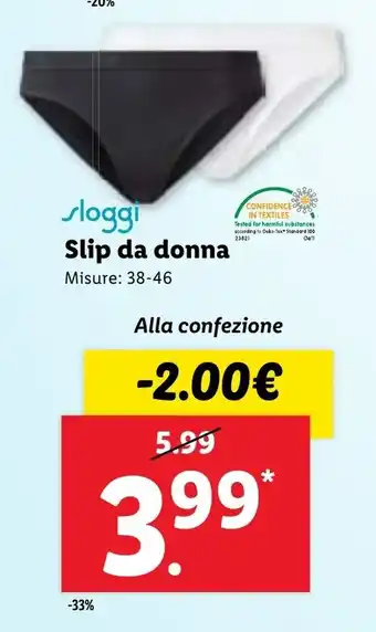 Lidl sloggi Slip da donna 38-46 offerta